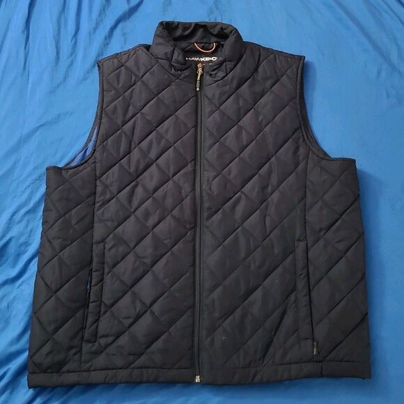 Hawke & Co Puffer Vest Mens XL Dark Blue Full Zip Performance *READ* - Picture 1 of 11